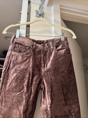 Free People Crushed Velvet Cropped Pants